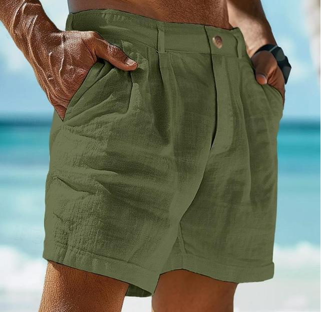 Herren Leinen Shorts Sommer