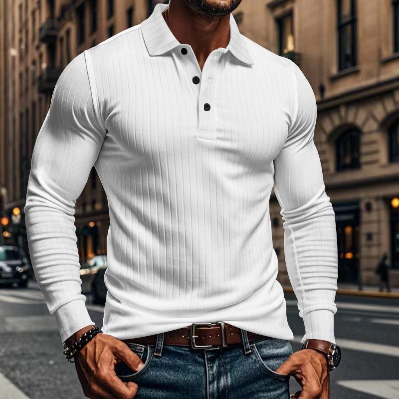 Herren Langarm Poloshirt mit Stretch-Komfort