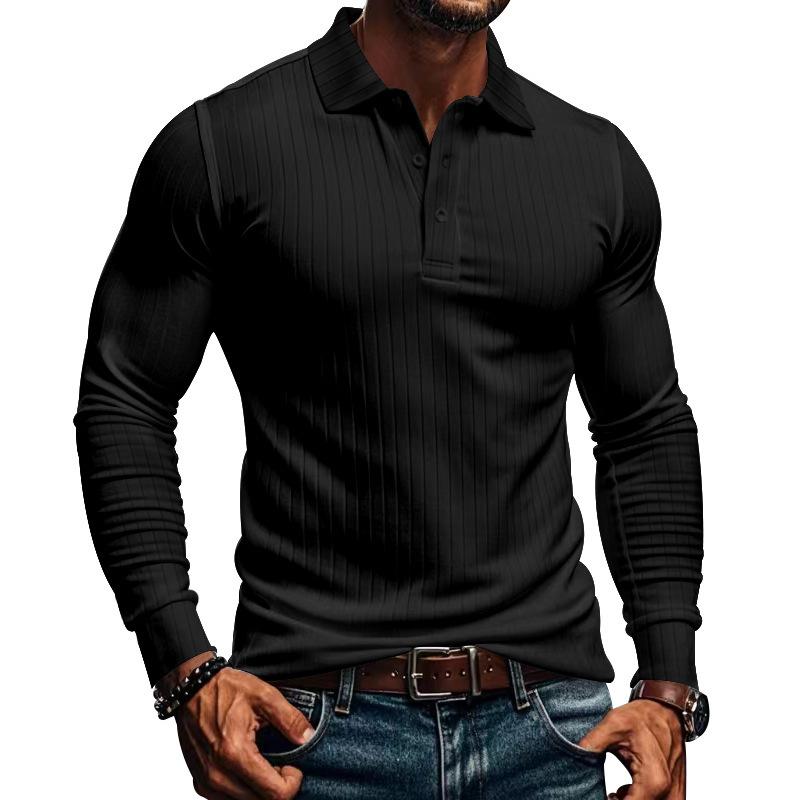 Herren Langarm Poloshirt mit Stretch-Komfort
