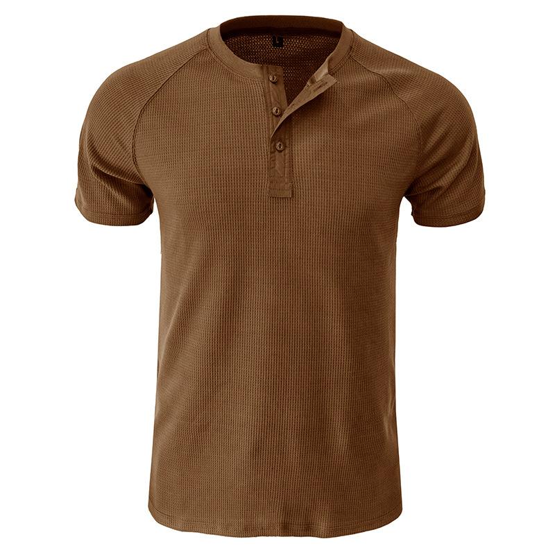 Herren Henleyshirt im Tough-Guy-Stil mit kurzen Ärmeln