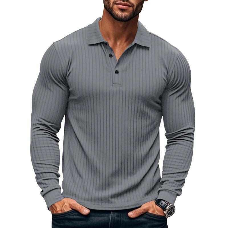 Herren Langarm Poloshirt mit Stretch-Komfort