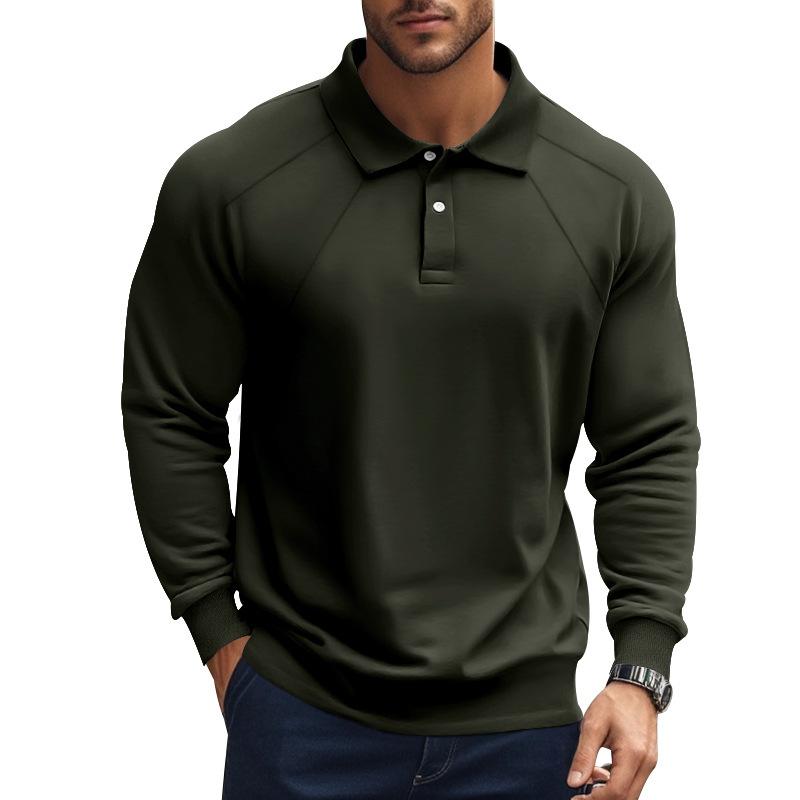 Herren Langarm Poloshirt mit Raglanärmeln