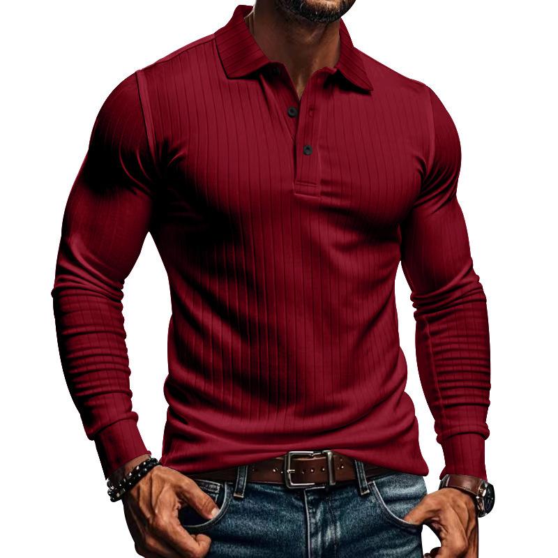 Herren Langarm Poloshirt mit Stretch-Komfort