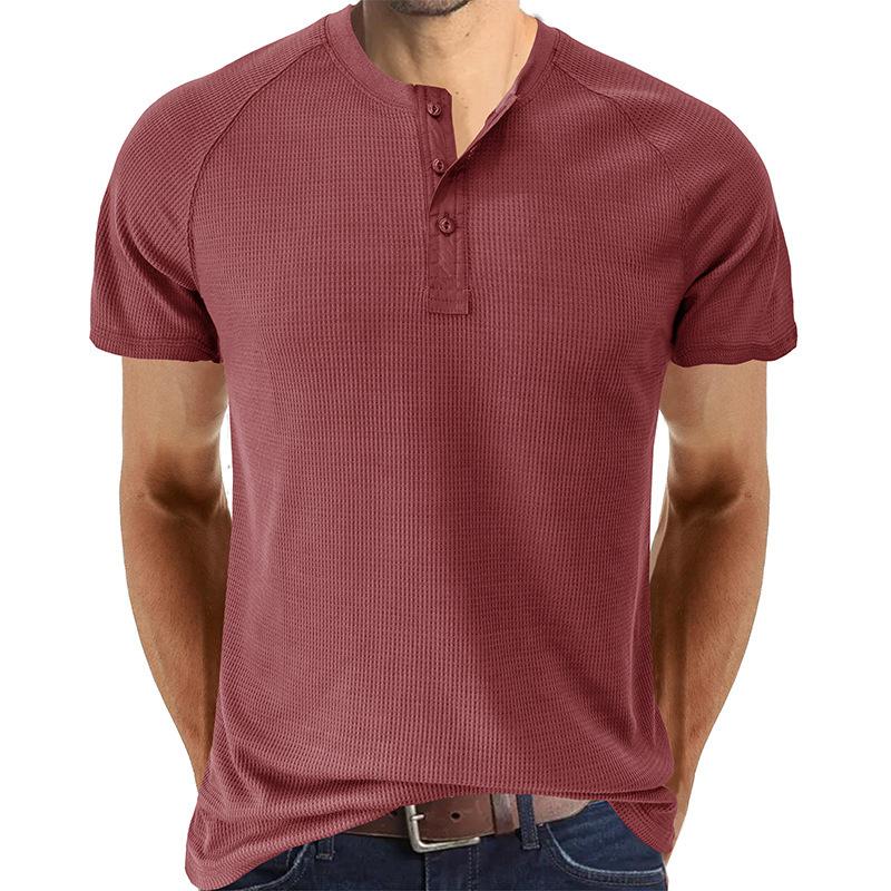 Herren Henleyshirt im Tough-Guy-Stil mit kurzen Ärmeln