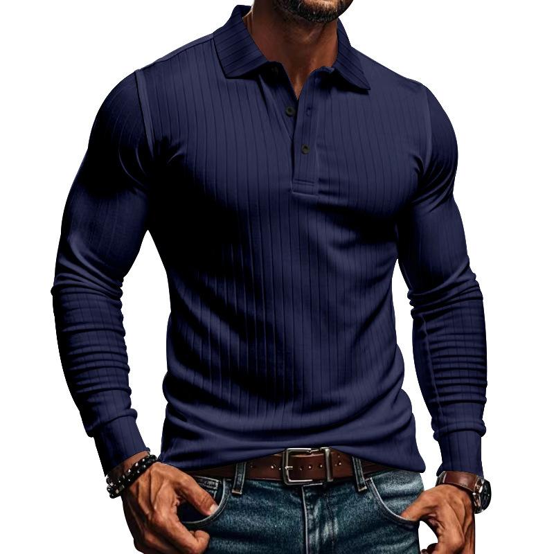 Herren Langarm Poloshirt mit Stretch-Komfort