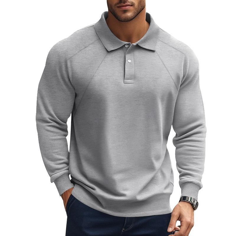 Herren Langarm Poloshirt mit Raglanärmeln