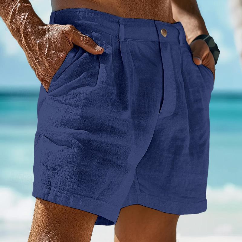 Herren Leinen Shorts Sommer