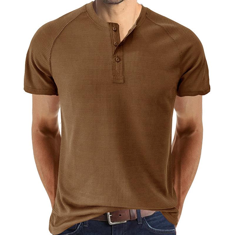 Herren Henleyshirt im Tough-Guy-Stil mit kurzen Ärmeln