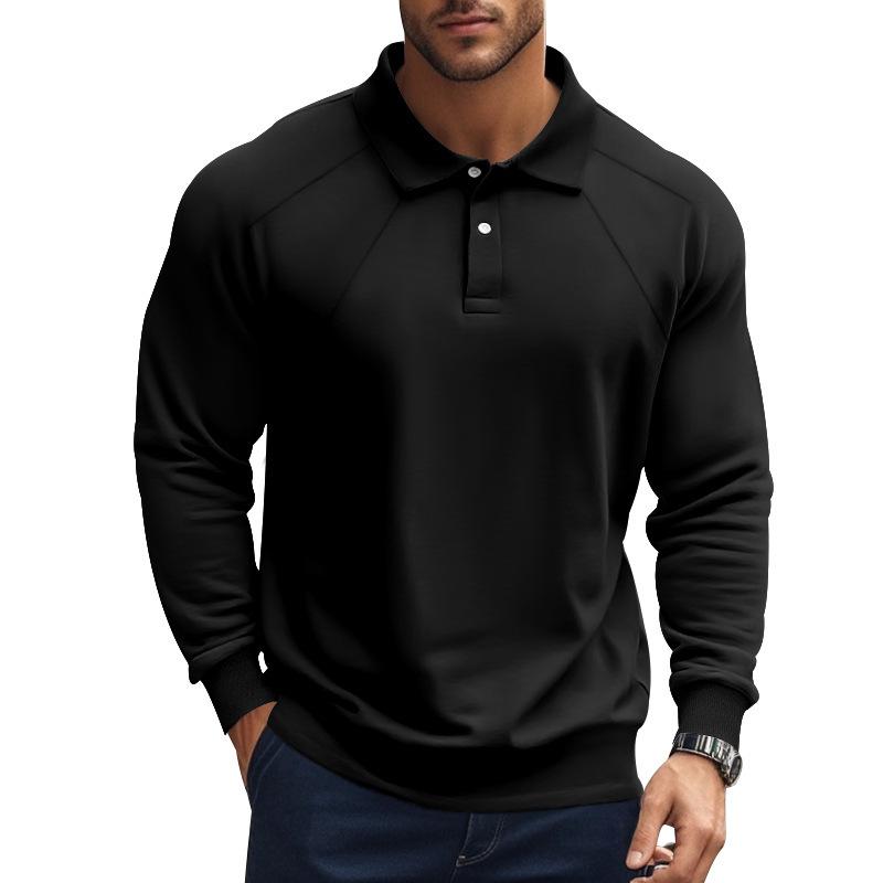 Herren Langarm Poloshirt mit Raglanärmeln
