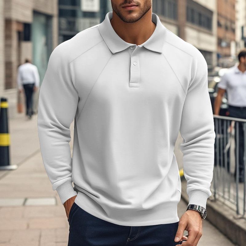 Herren Langarm Poloshirt mit Raglanärmeln
