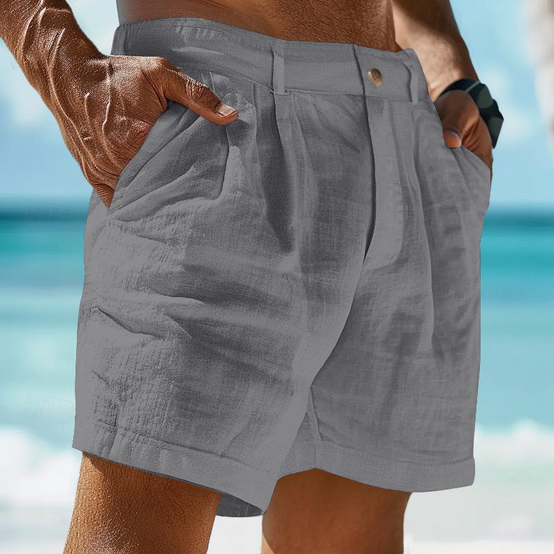 Herren Leinen Shorts Sommer
