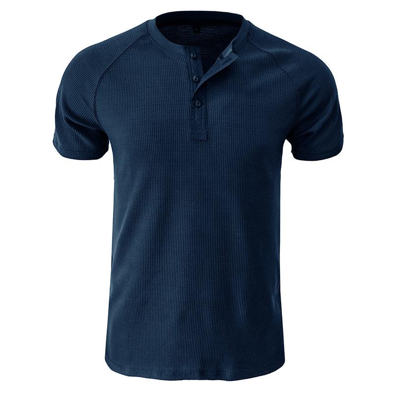 Herren Henleyshirt im Tough-Guy-Stil mit kurzen Ärmeln