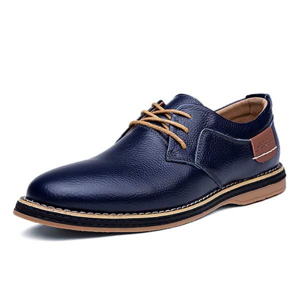 Herren Leder-Schnürschuhe im Business-Casual-Stil