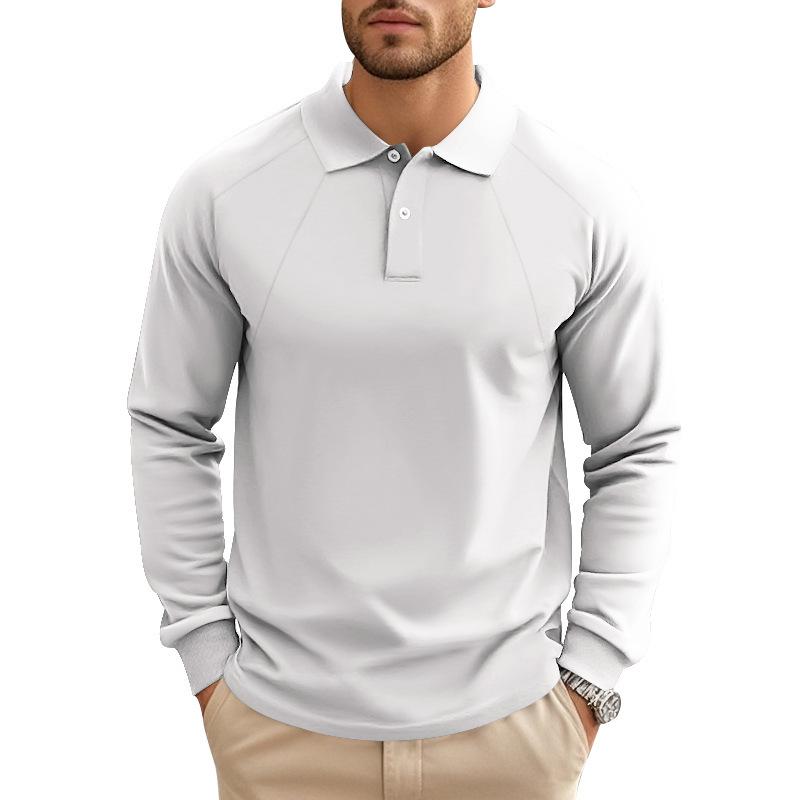 Herren Langarm Poloshirt mit Raglanärmeln