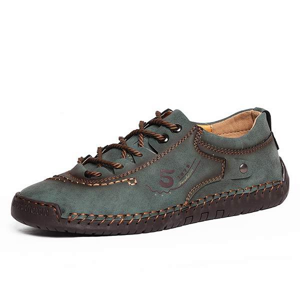 Herren Freizeit-Ledersneaker mit rutschfester Sohle