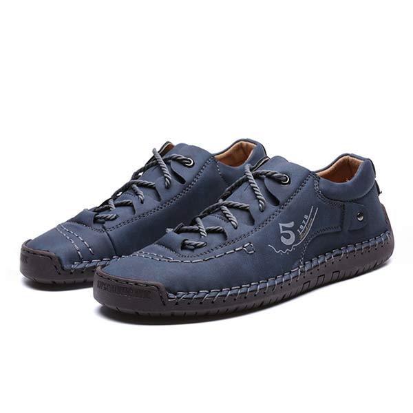 Herren Freizeit-Ledersneaker mit rutschfester Sohle