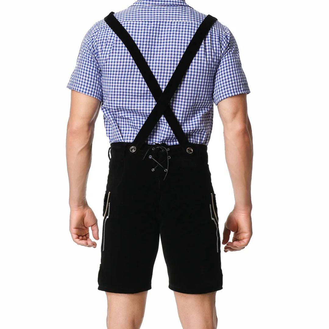 Traditionelles Herren-Lederhosen-Outfit mit Hosenträgern – ideal fürs Oktoberfest