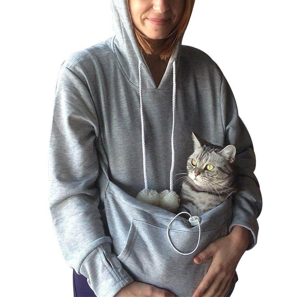 Komfortable Hoodie mit Katzentasche