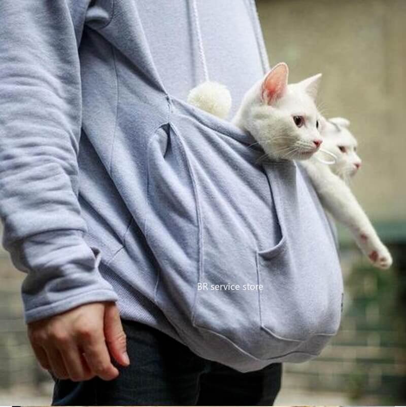 Komfortable Hoodie mit Katzentasche