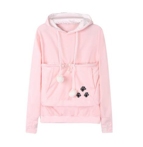 Komfortable Hoodie mit Katzentasche