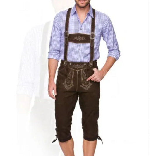 Traditionelle Lederhose mit Hosenträgern für das Oktoberfest