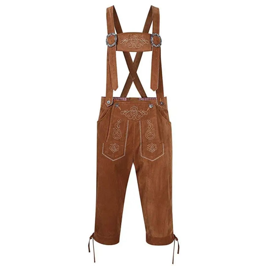 Traditionelle Lederhose mit Hosenträgern für das Oktoberfest