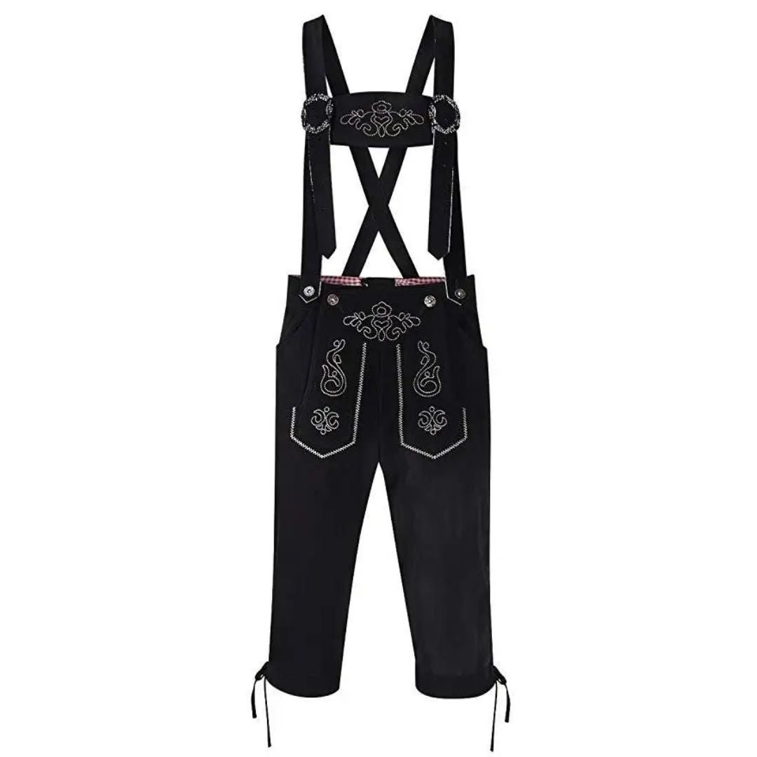 Traditionelle Lederhose mit Hosenträgern für das Oktoberfest