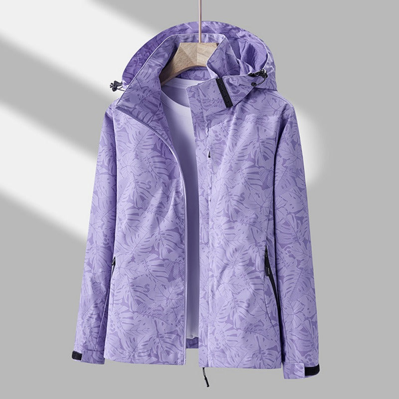 Wasser- und winddichte Damen Outdoorjacke mit Kapuze