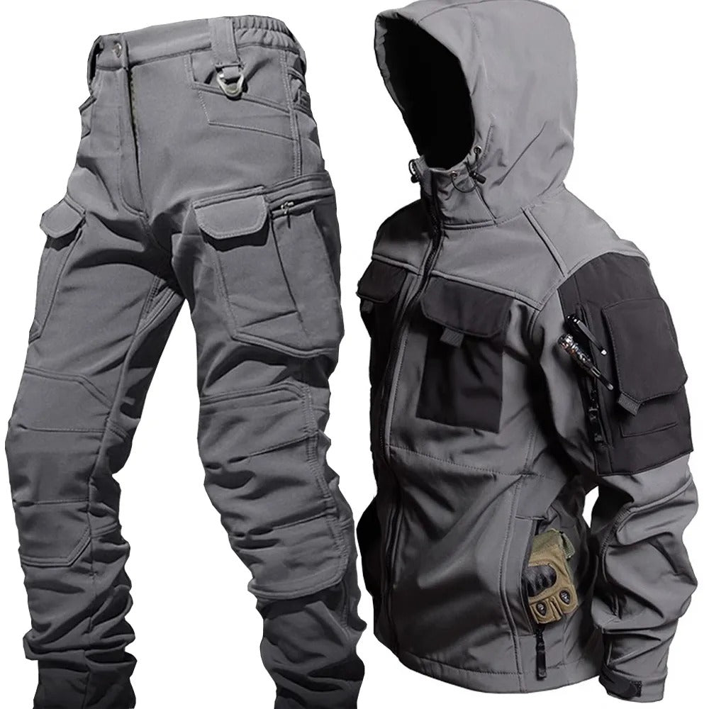 Taktisches Herren Outdoor-Set – Winddichte Jagdjacke & Cargohose
