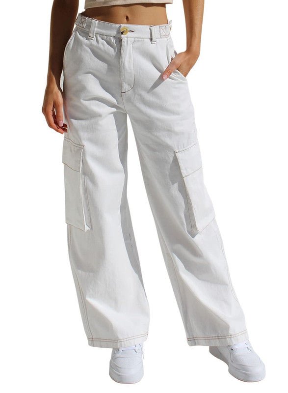 Damen Cargo-Hose mit Taschen im Streetwear-Stil