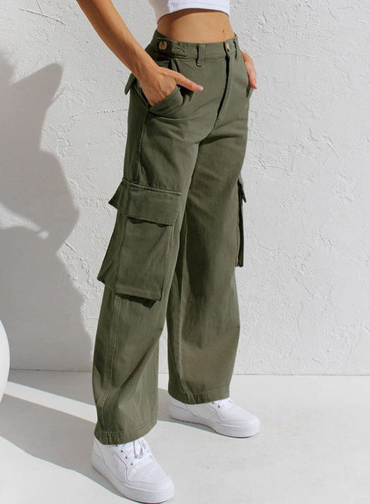 Damen Cargo-Hose mit Taschen im Streetwear-Stil