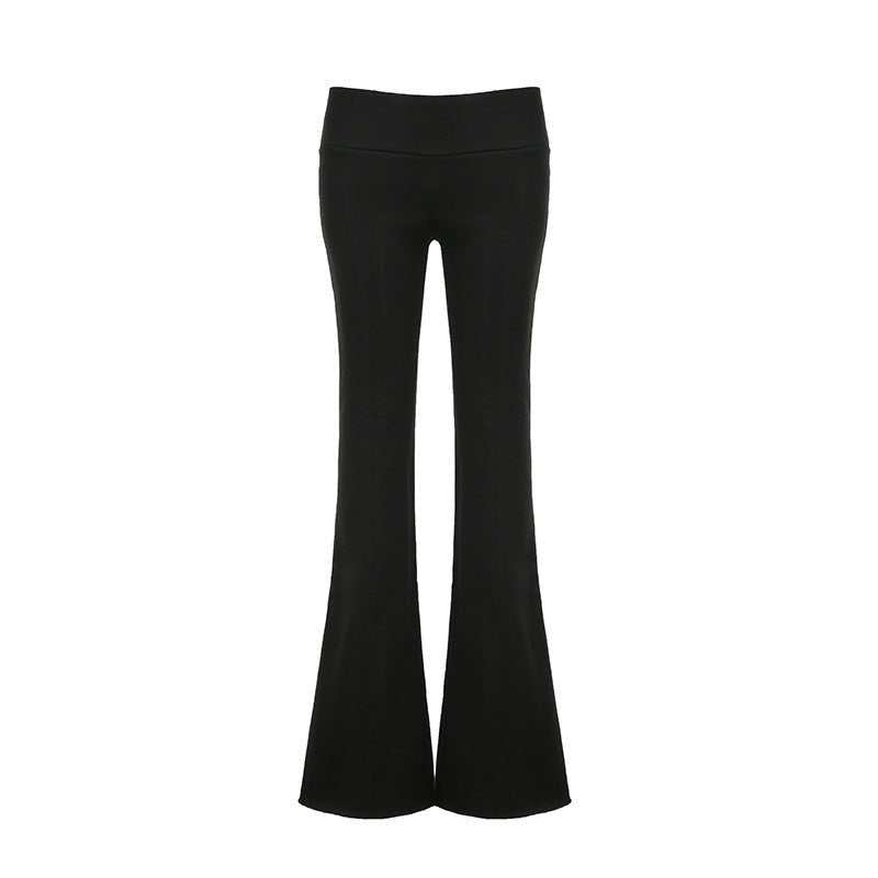 Damen Yoga Stretch Schlaghose mit hohem Bund