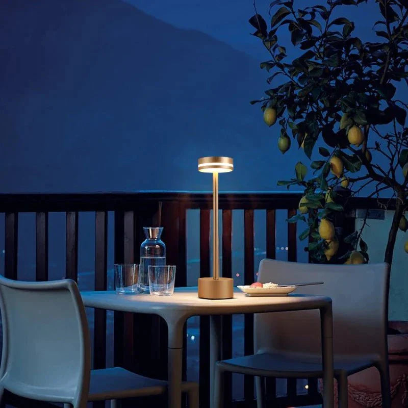 Kabellose LED-Tischlampe mit Touch & Dimmfunktion – tragbar, modern, rundes Design