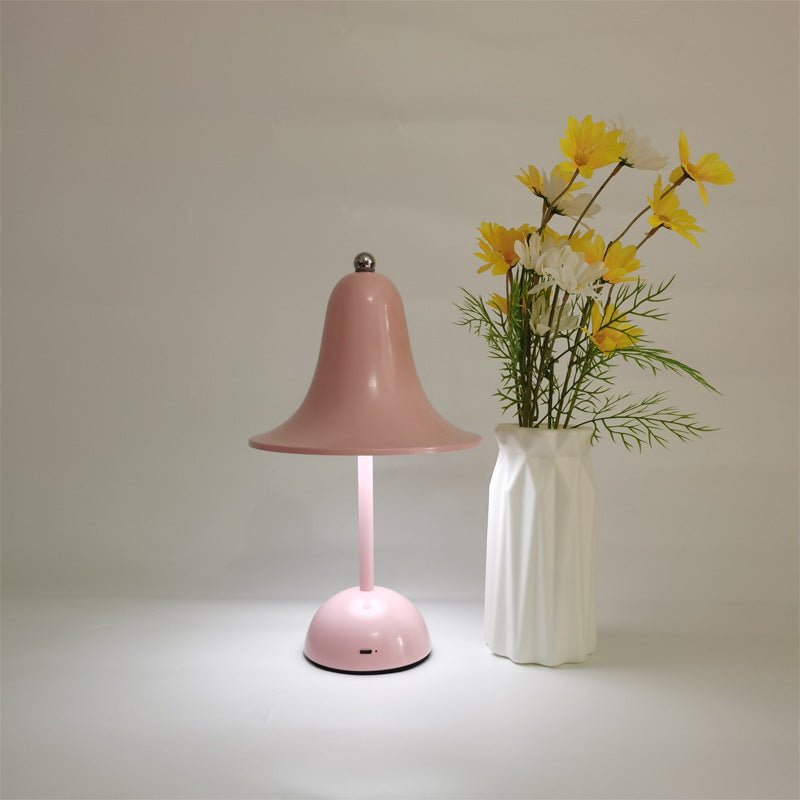 Kabellose Tischlampe mit Glockenschirm – dimmbar, modern, stilvoll