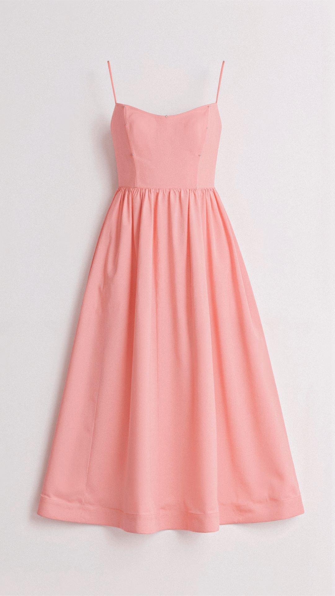 Midikleid mit Spaghettiträgern