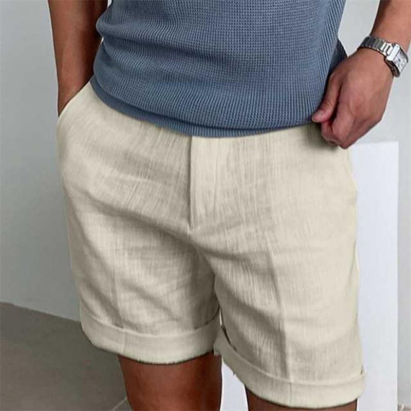 Herren Vintage Leinen Badeshorts
