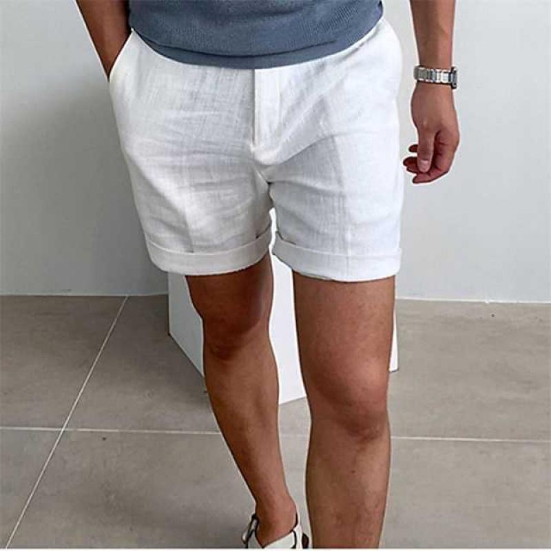 Herren Vintage Leinen Badeshorts