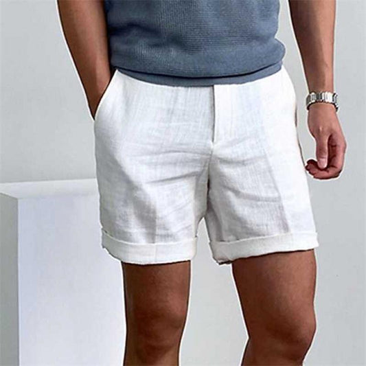 Herren Vintage Leinen Badeshorts