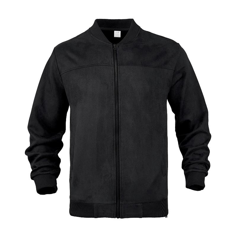 Herren Übergangsjacke Wildleder Look mit Stehkragen