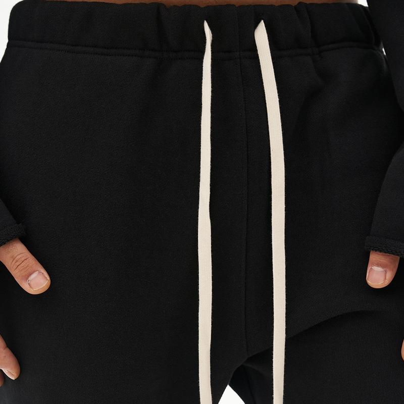 Herren Baumwoll-Shorts mit Rohkanten und Loose Fit