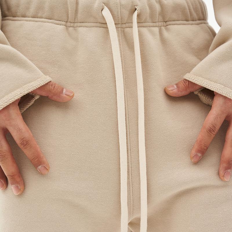 Herren Baumwoll-Shorts mit Rohkanten und Loose Fit