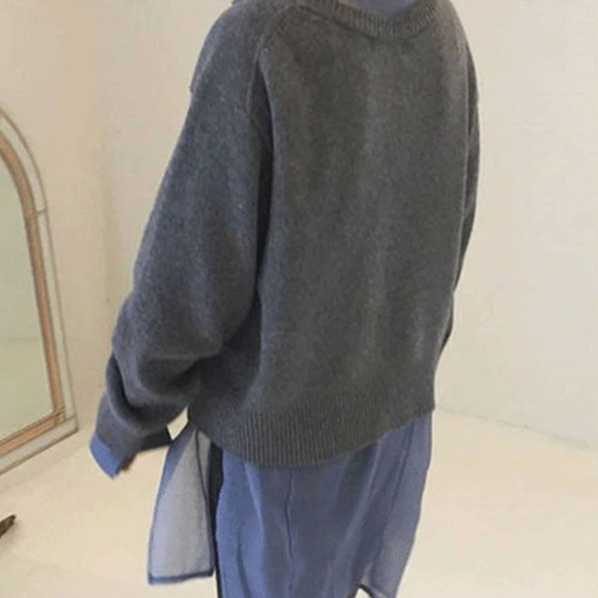 Damen Strickcardigan mit V-Ausschnitt und Knopfleiste