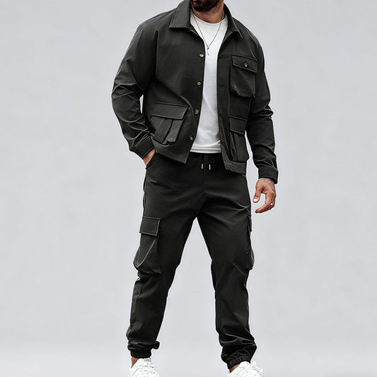 Herren-Retro-Zweiteiler (Jacke und Cargohose)【Kostenlose Lieferung】