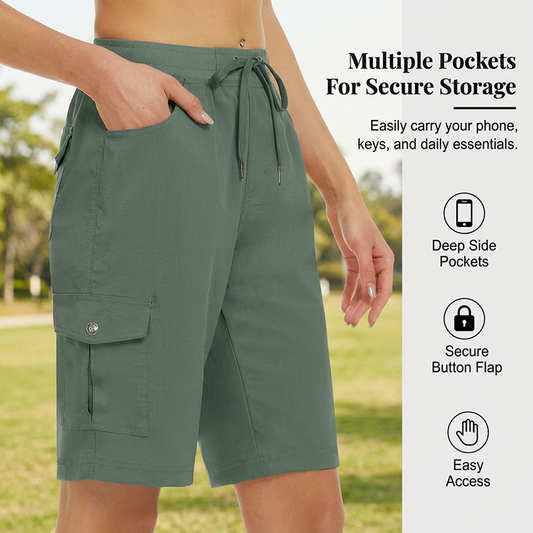 Schnelltrocknende Cargo-Shorts für Damen