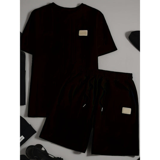 ✨🎑Sonderangebot + kostenloser Versand 🔥 Lässiges einfarbiges Zweiteiler-Set für Herren