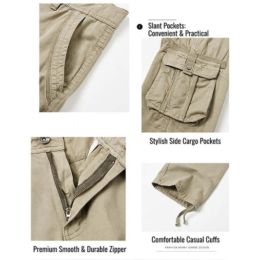 Klassische taktische Cargo-Hose für Herren – strapazierfähig, vielseitig & funktional – ideal für Outdoor, Arbeit & Freizeit👖⛰️
