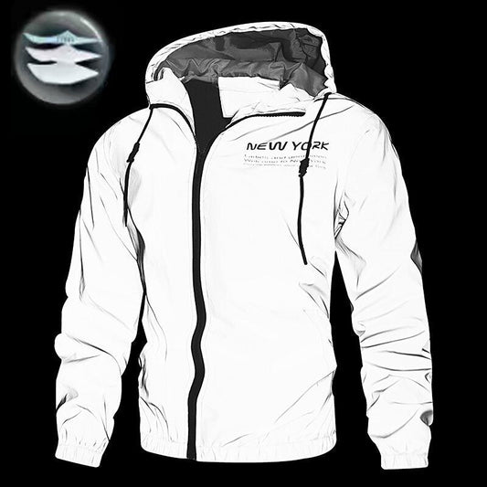 ⏰ 40 % RABATT – Nur für kurze Zeit ✨Reflektierende Motorradjacke 🏍️ Winddicht & Ideal für Motorrad, Outdoor und Freizeit