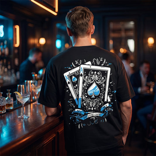 ⏰ 50 % RABATT – Nur für kurze Zeit ✨Herren-T-Shirt mit Spielkartenmotiv