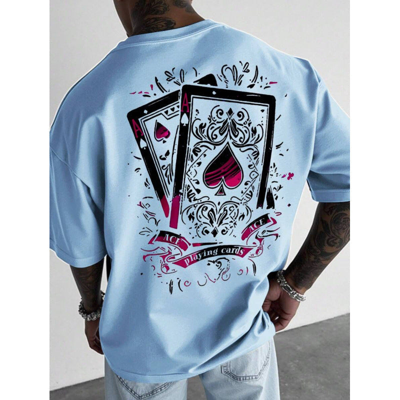 ⏰ 50 % RABATT – Nur für kurze Zeit ✨Herren-T-Shirt mit Spielkartenmotiv