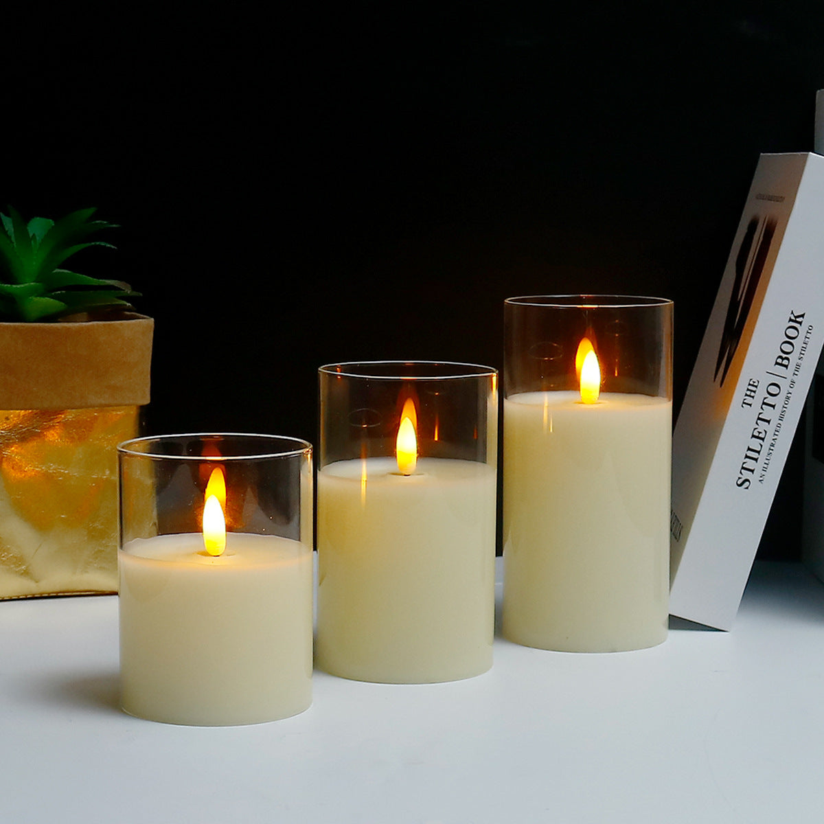 Modernes Kerzenset - LED Kerze mit Fernbedienung